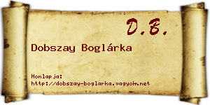 Dobszay Boglárka névjegykártya